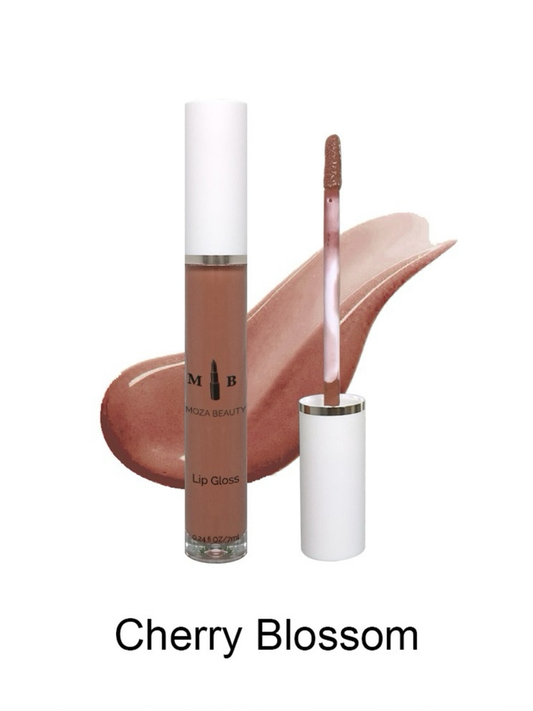 MOZA BEAUTY Vegan Lip Gloss – 16H Long Lasting Shine (Cherry Blossom) copy
