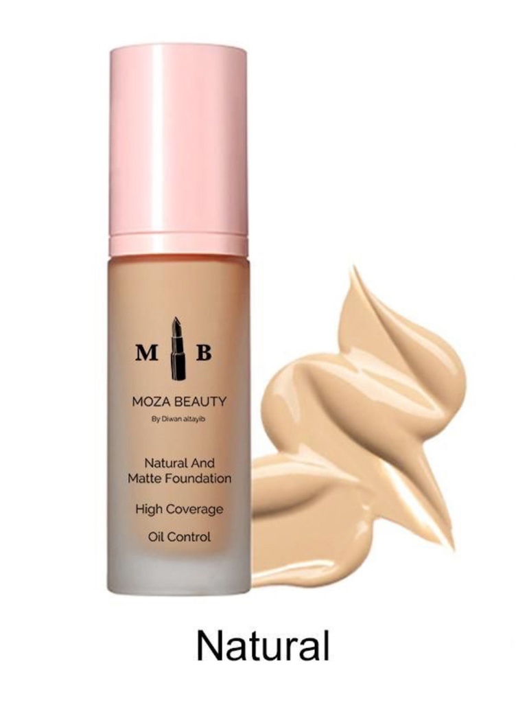 MOZA BEAUTY Vegan Full-Coverage Matte Foundation – Natural Finish & Oil Control (Natural) copy