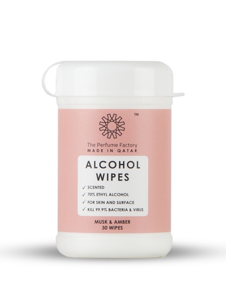 ALCOHOL WIPES - MUSK & AMBER - 30 PCS