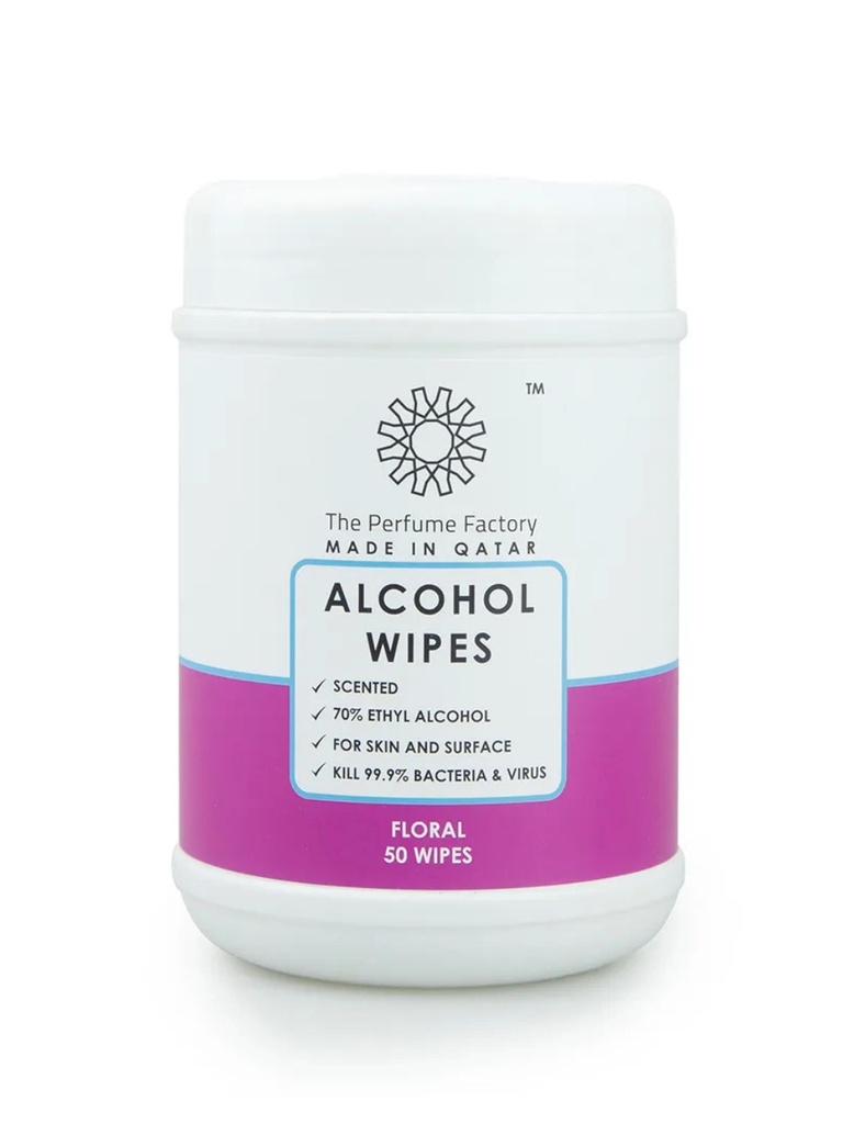 ALCOHOL WIPES - FLORAL - 50 PCS