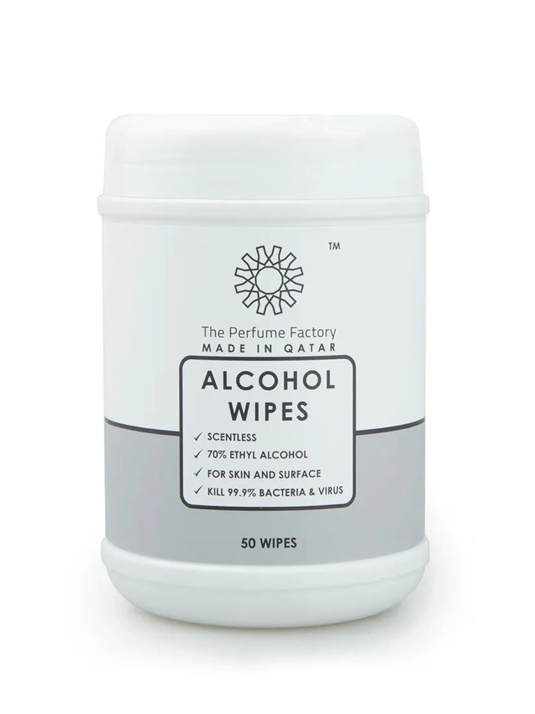 ALCOHOL WIPES - SCENTLESS - 50 PCS