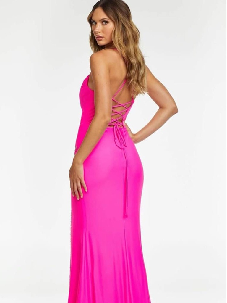Pink evening dress