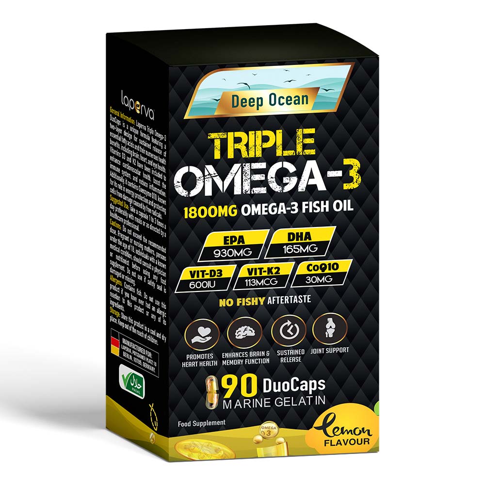 Laperva Triple Omega 3 DuoCaps, 90 Duo Cap, 1800 mg