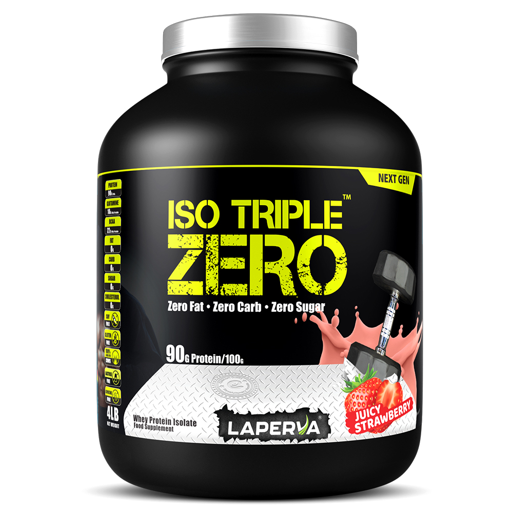 Laperva Iso Triple Zero Next Generation Whey Protein, Juicy Strawberry, 4 LB