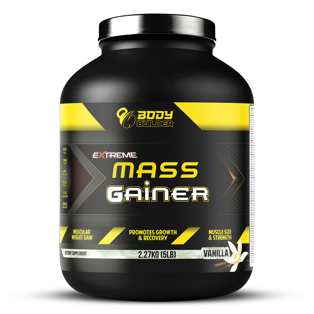 Body Builder Extreme Mass Gainer, Vanilla, 5 LB