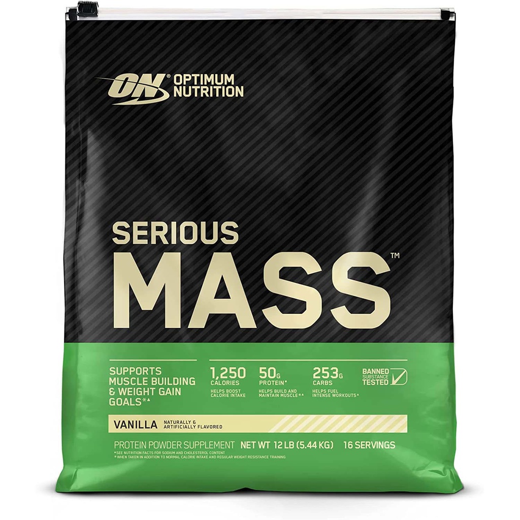 Optimum Nutrition Serious Mass, Vanilla, 12 LB