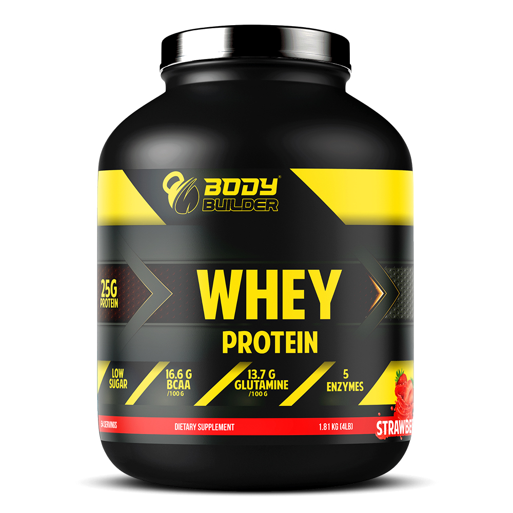 Body Builder Whey Protein, Juicy Strawberry, 4 LB