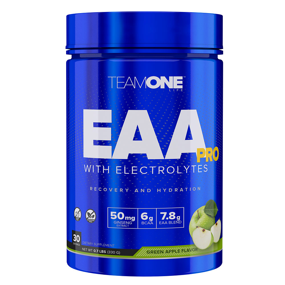 Team One EAA Pro With Electrolytes, Green Apple, 30