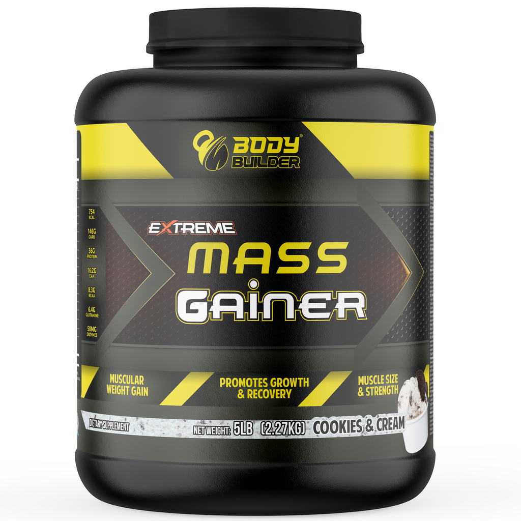 Body Builder Extreme Mass Gainer, Cookies and Cream, 5 LB
