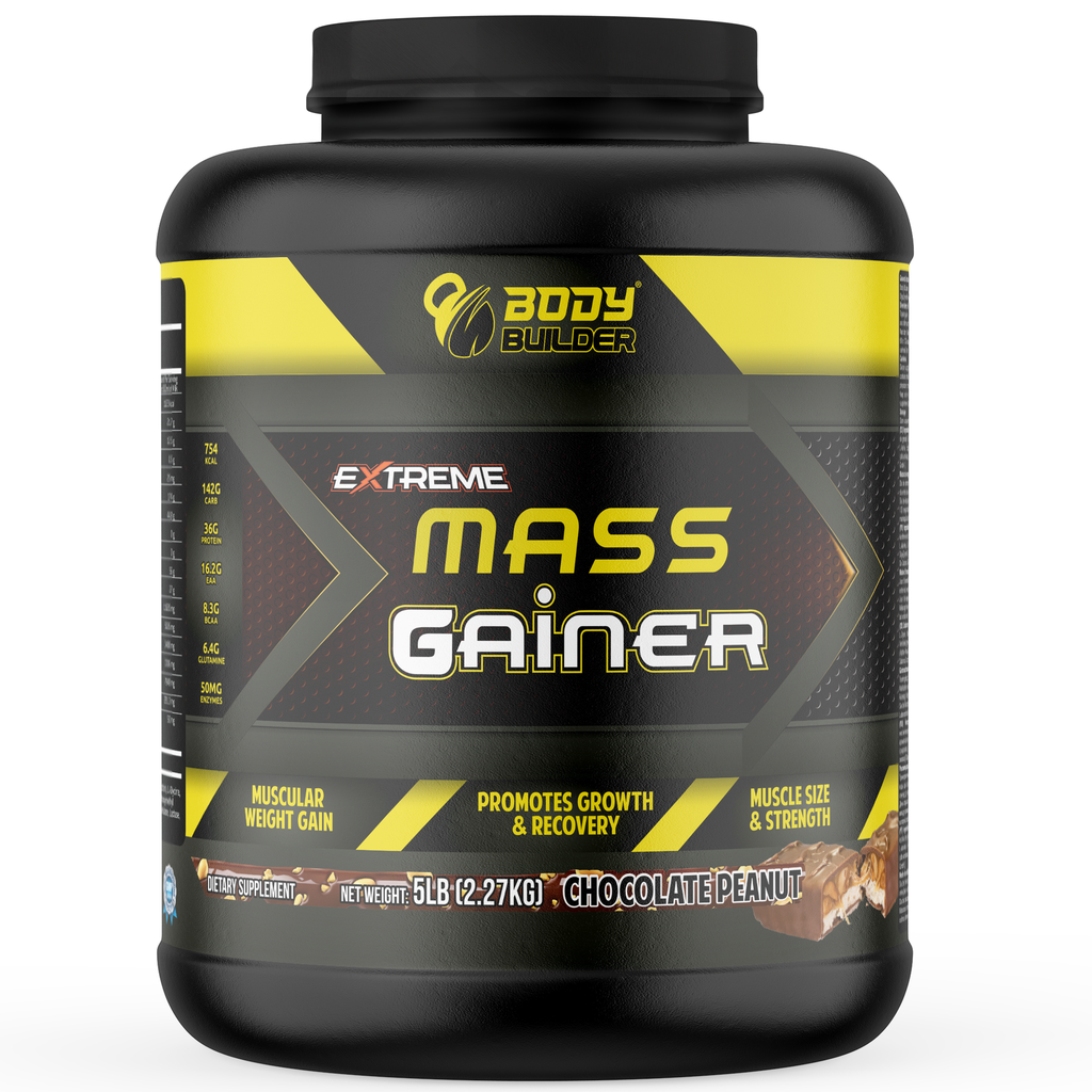 Body Builder Extreme Mass Gainer, Chocolate Peanut, 5 LB