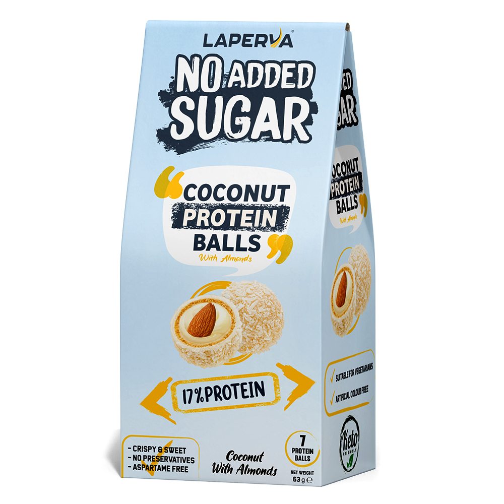 Laperva Coconut Protein Balls With Almonds, 63 gm