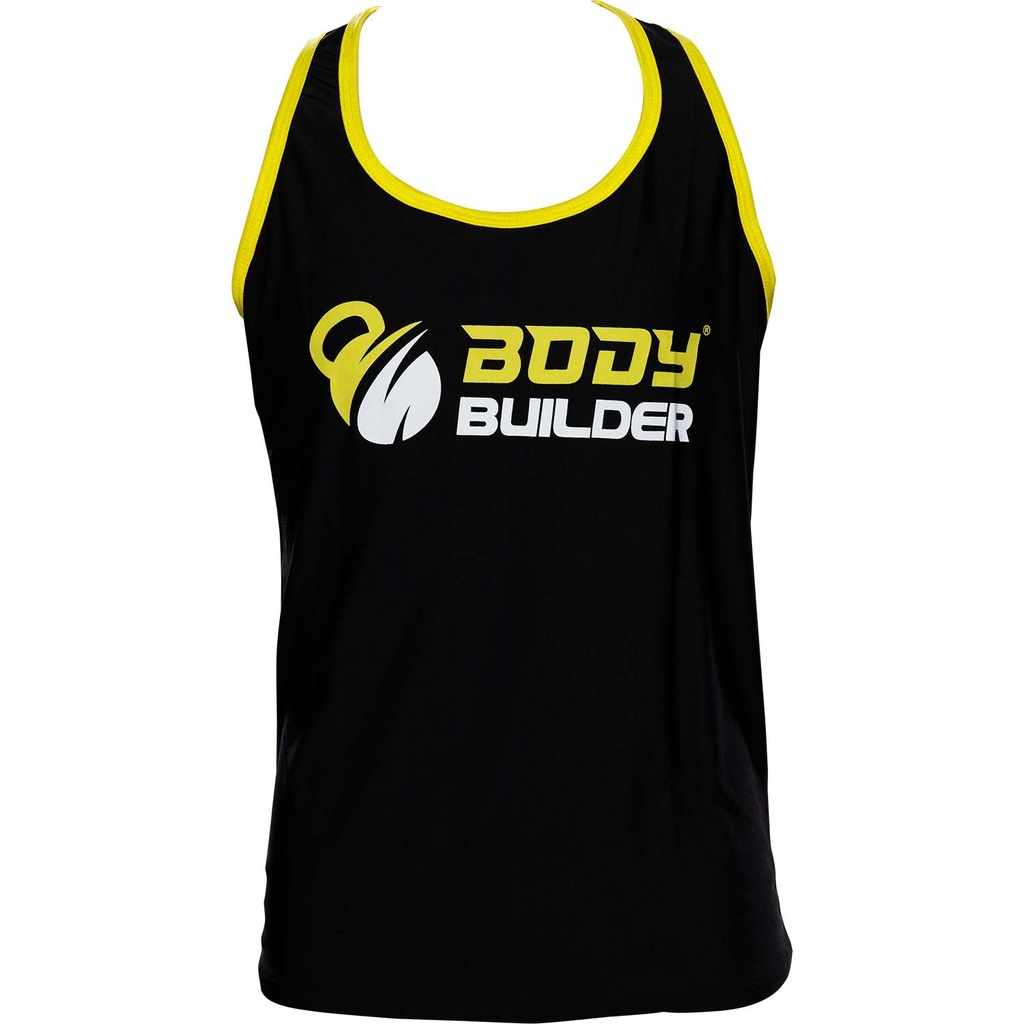 Body Builder T-Shirt Premium, M, Black & Yellow