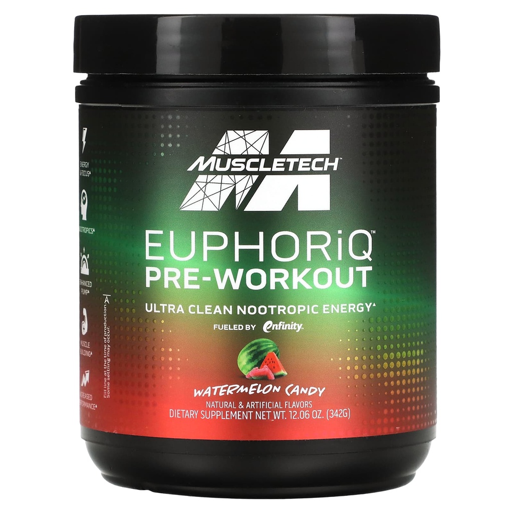 Muscletech Euphoriq Pre Workout, Watermelon Candy, 20