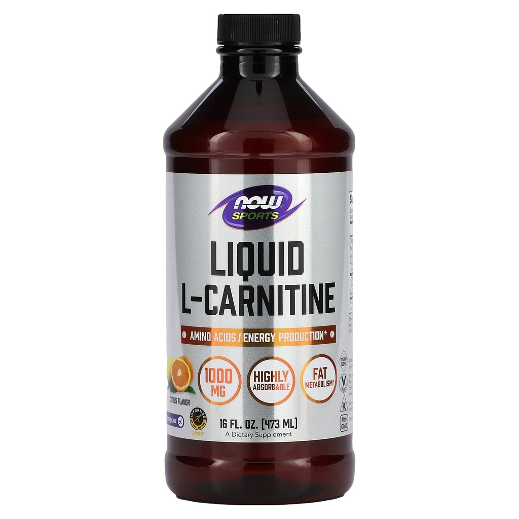 Now Liquid L-Carnitine, 473 Ml, 1000 mg
