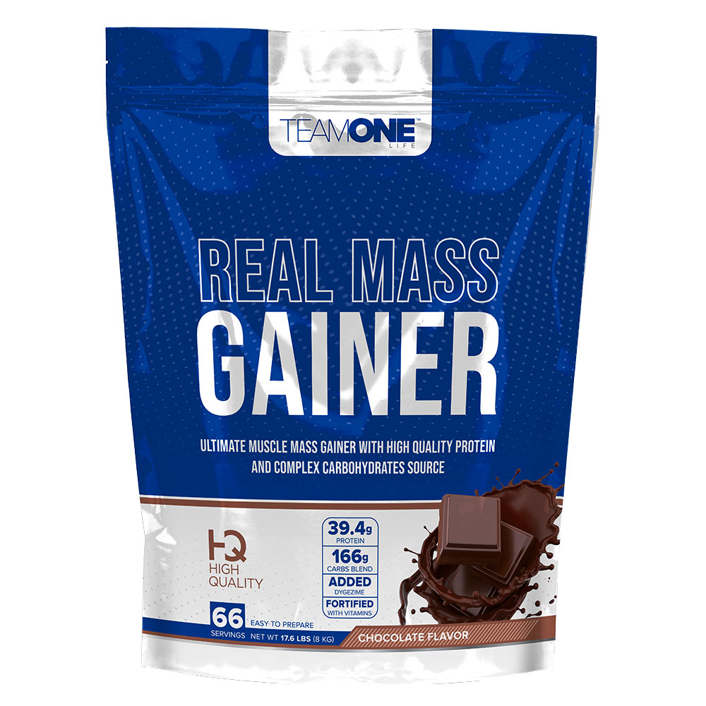Team One Life Real Mass Gainer, Chocolate, 8 KG