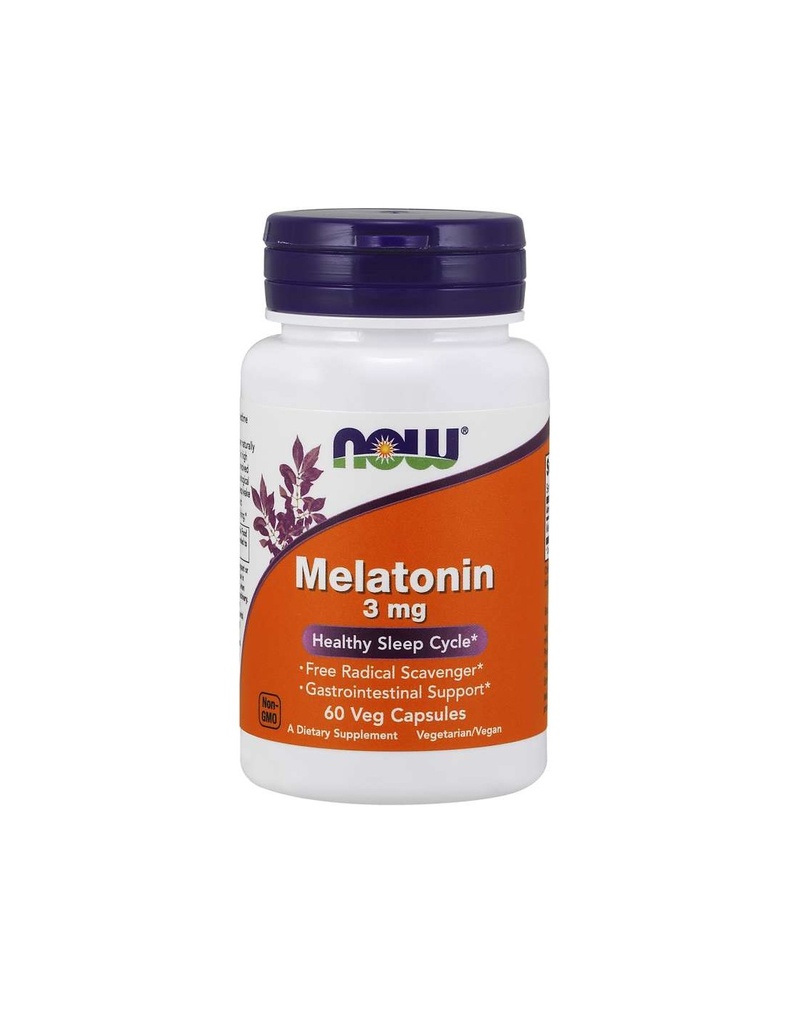Now Melatonin, 60 Veggie Capsules, 3 mg
