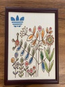 Floral Embroidery with Adidas Logo Accent