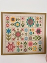 Square Floral Embroidery Panel