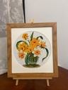Embroidery Artwork "Bouquet of Daffodils"