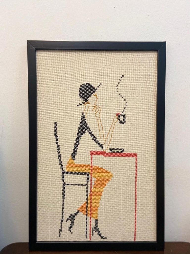 Elegant Woman Drinking Coffee.