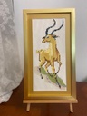 Embroidery Artwork: Graceful Mountain Gazelle