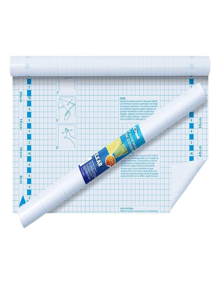 Plain Clear Book Cover Roll – Self-Adhesive