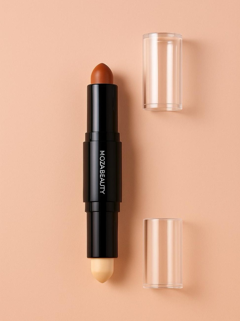 MOZA BEAUTY Dual Highlighter & Contour Stick – Sculpt & Glow in One