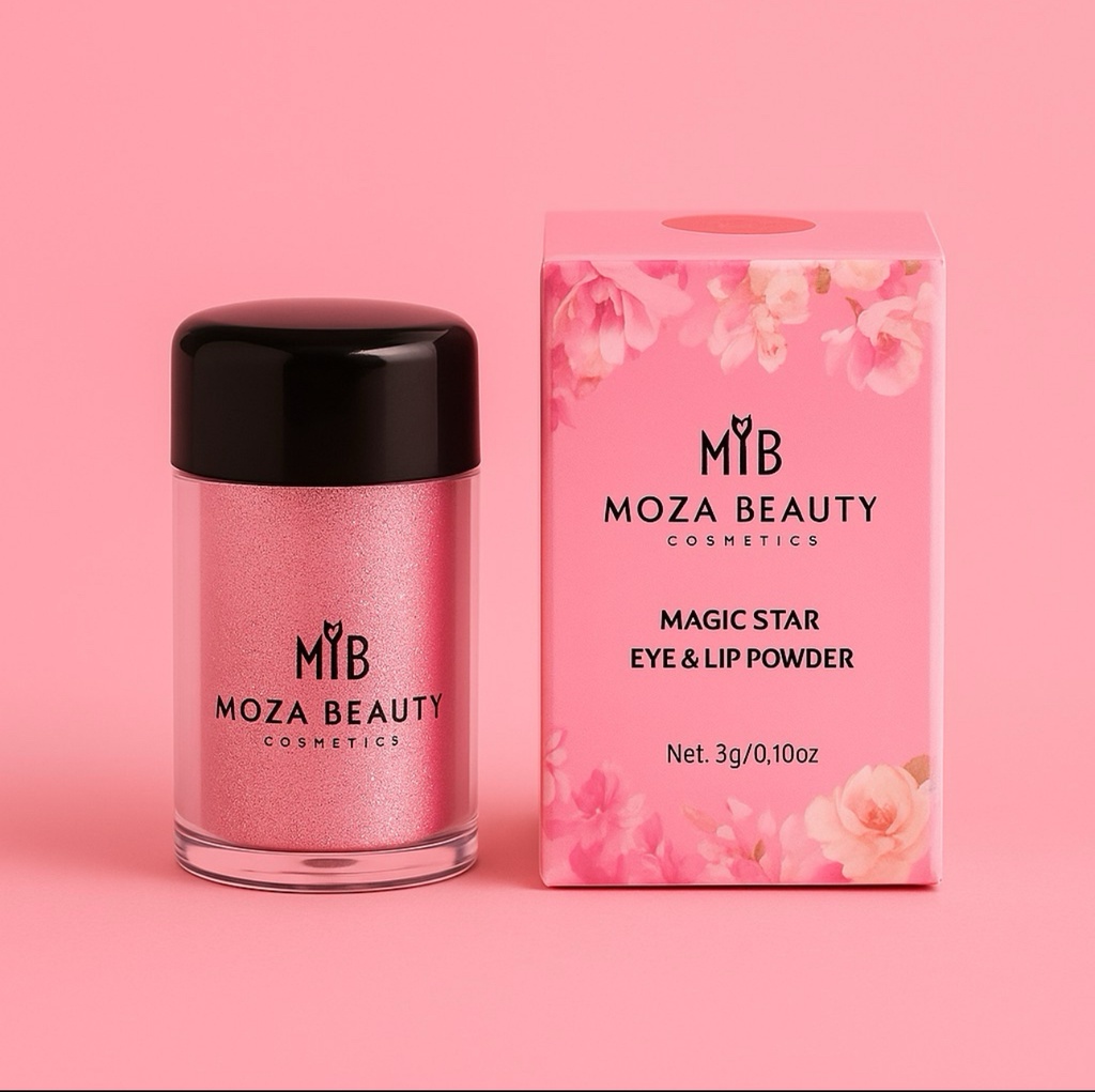 ✨ لمعة نباتية متعددة الاستخدام للعيون والشفاه والجسم – MOZA BEAUTY MAGIC STAR ✨