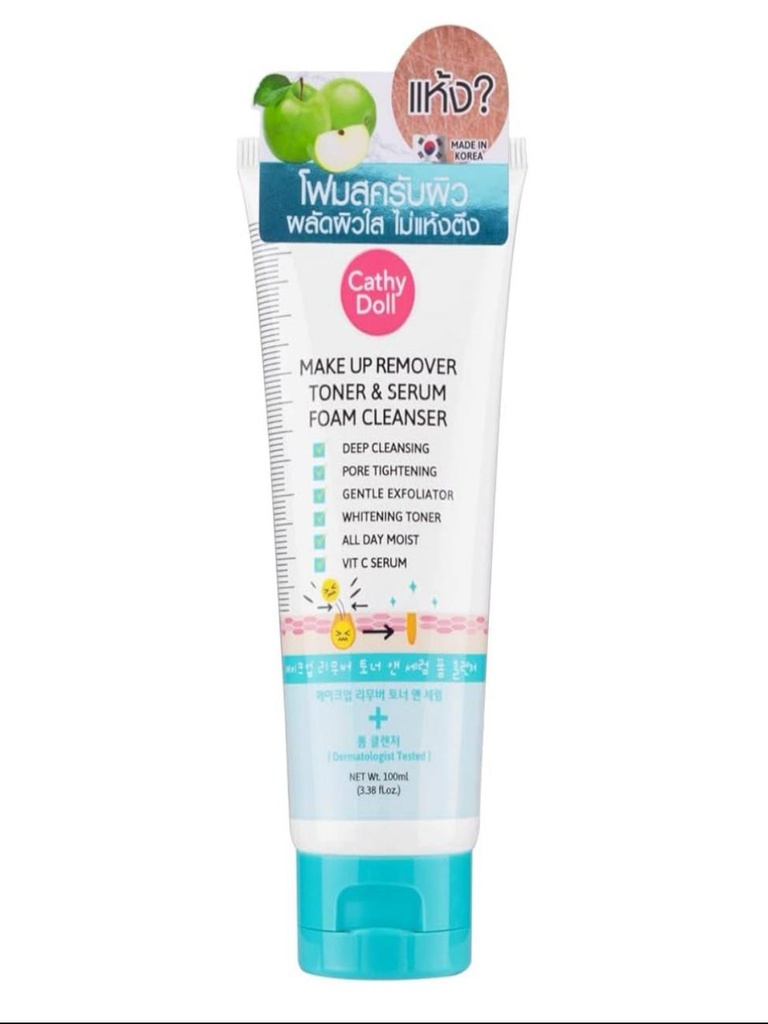 Cathy Doll Make Up Remover Toner & Serum Foam Cleanser