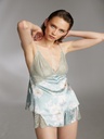 Satin shorts set