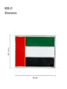 UAE Flag Metal Badges Rectangle with Magnet Attachment
