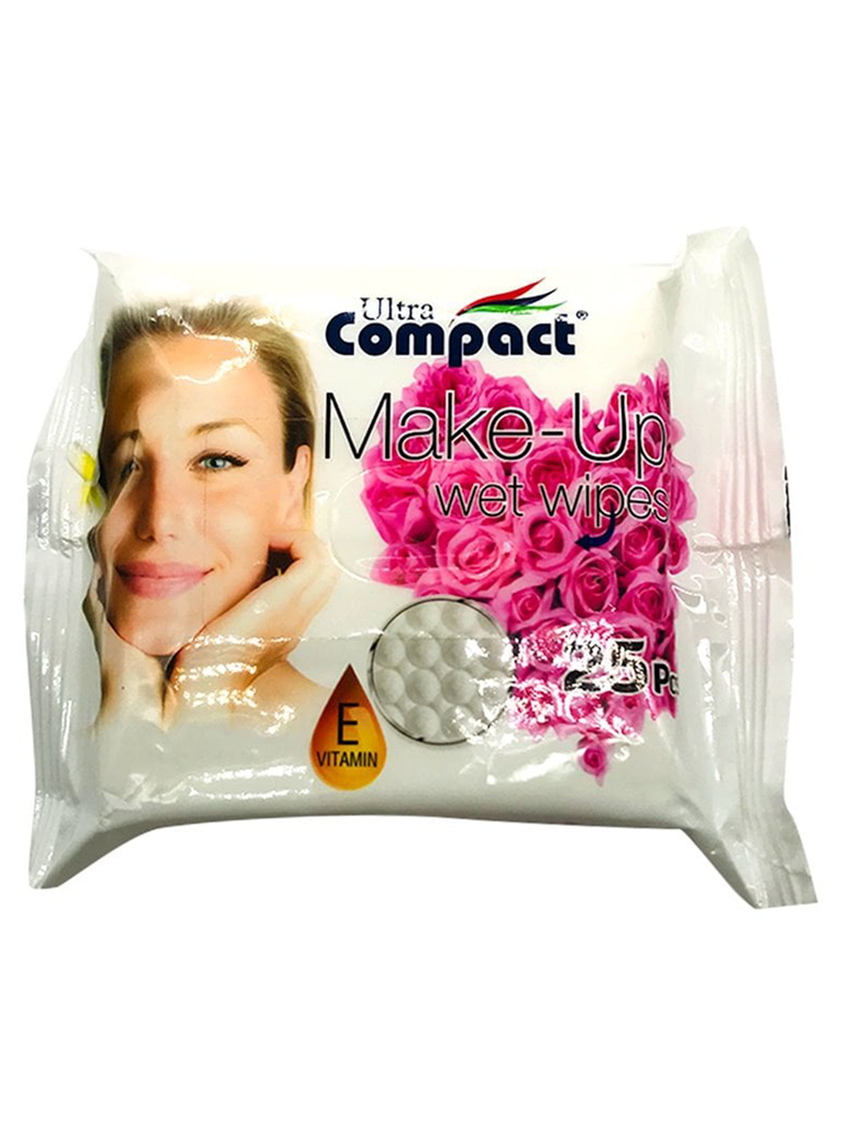 Ultra Compact Make-Up Wet Wipes - 25 Pcs