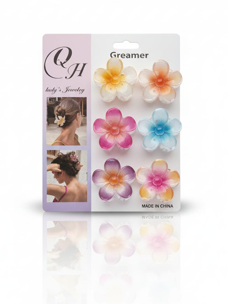 Lady’s Jewelry Dreamer Flower Hair Clip - 6PCS