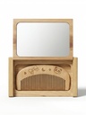 Wooden Vanity Set – Mirror & Comb