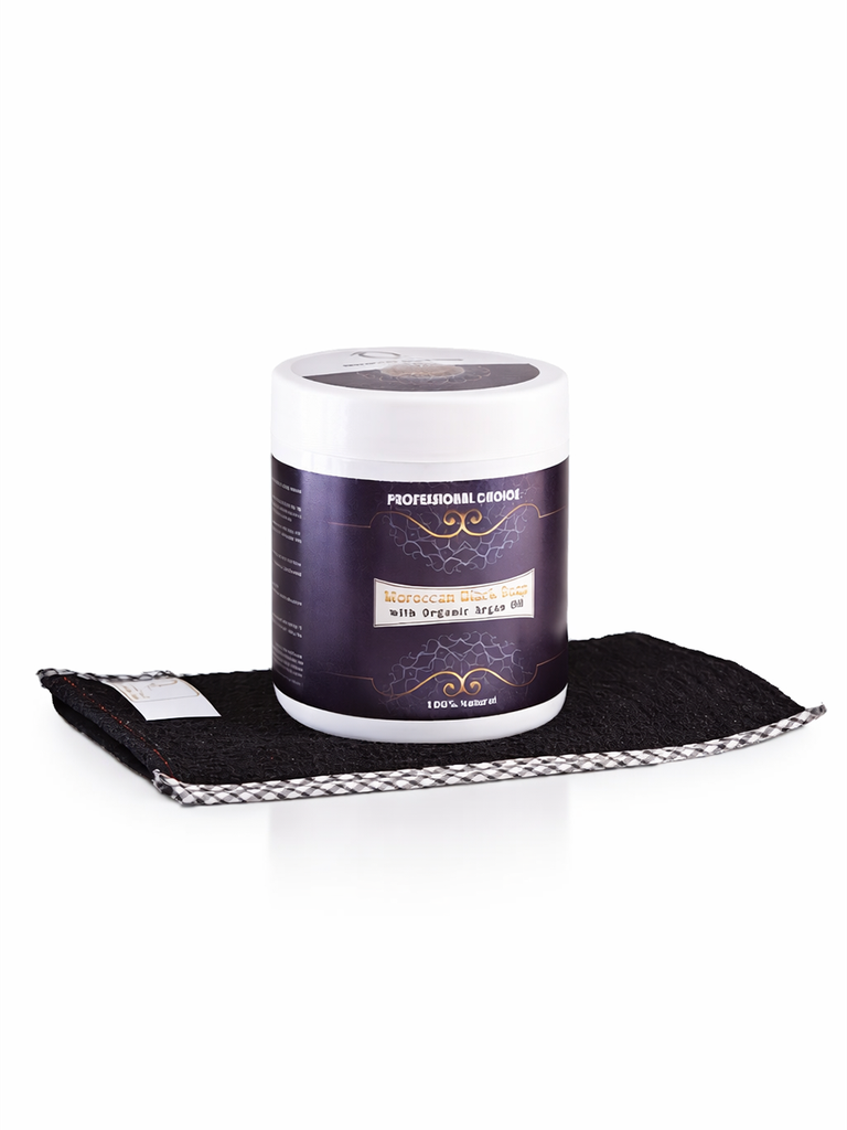 Moroccan Black Soap with Organic Argan Oil