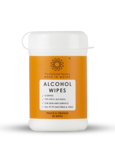 ALCOHOL WIPES - PEACH & ORANGE - 30 PCS