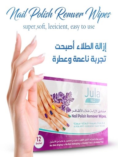 Nail polish removal wipes