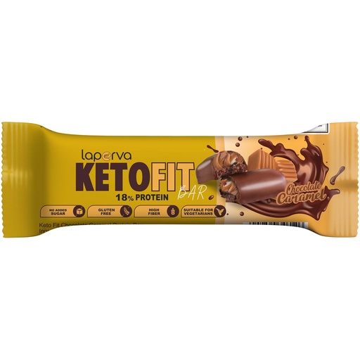 Laperva Keto Fit Chocolate Caramel, Box of 18 Bars