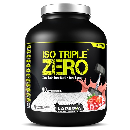 Laperva Iso Triple Zero Next Generation Whey Protein, Juicy Strawberry, 4 LB