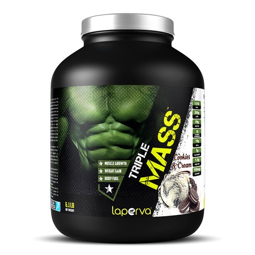 Laperva Triple Mass Gainer, Cookies and Cream, 6 LB