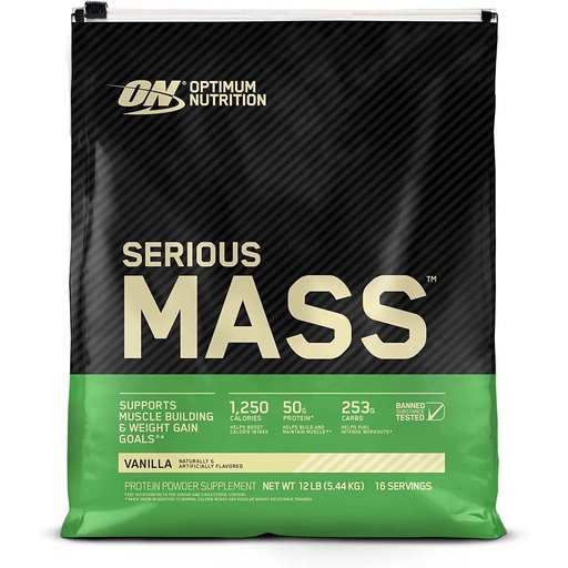 Optimum Nutrition Serious Mass, Vanilla, 12 LB