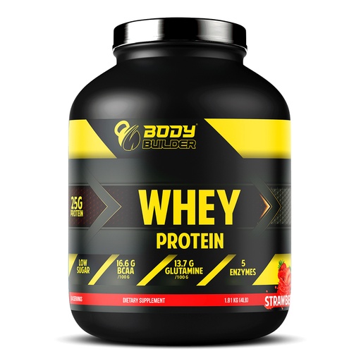 Body Builder Whey Protein, Juicy Strawberry, 4 LB