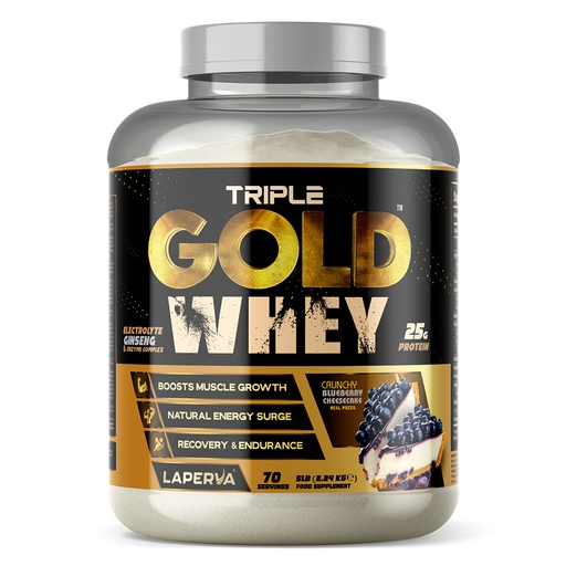 Laperva Triple Gold Whey, Crunchy Blueberry Cheesecake, 5 LB
