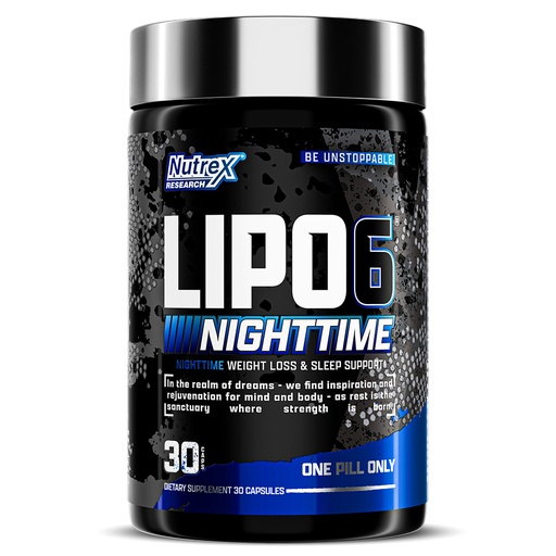 Nutrex Research Lipo-6 Nighttime, 30 Capsules