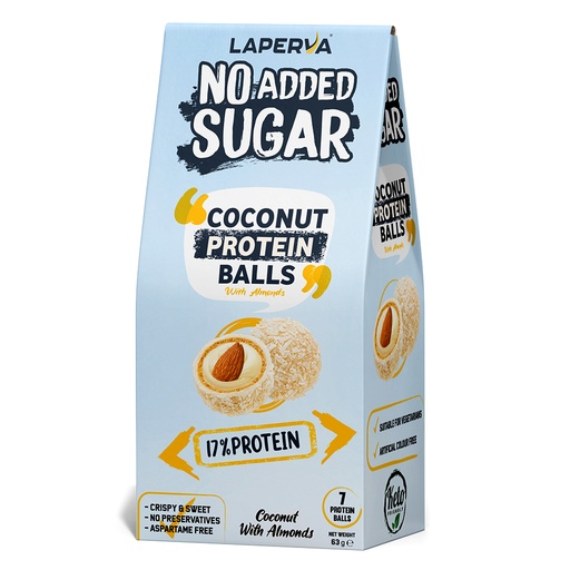 Laperva Coconut Protein Balls With Almonds, 63 gm