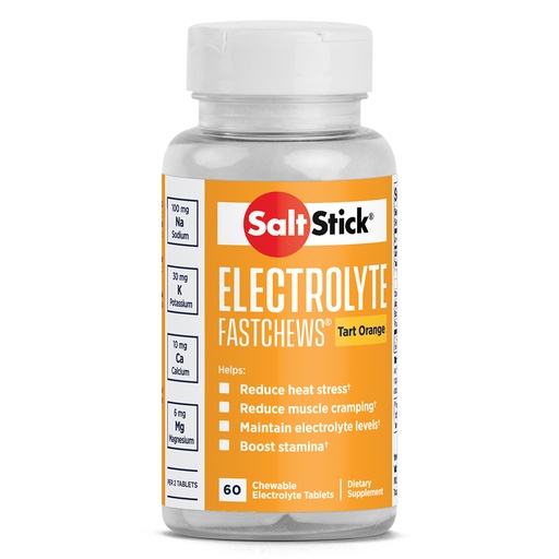 Saltsticks Electrolytes Fastchews, Orange, 60 Chewable Tablets