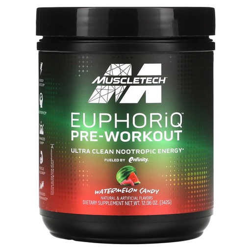 Muscletech Euphoriq Pre Workout, Watermelon Candy, 20