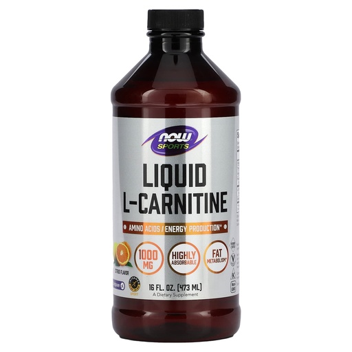 Now Liquid L-Carnitine, 473 Ml, 1000 mg