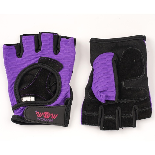 Wow Woman Trainer Gloves, Purple, M