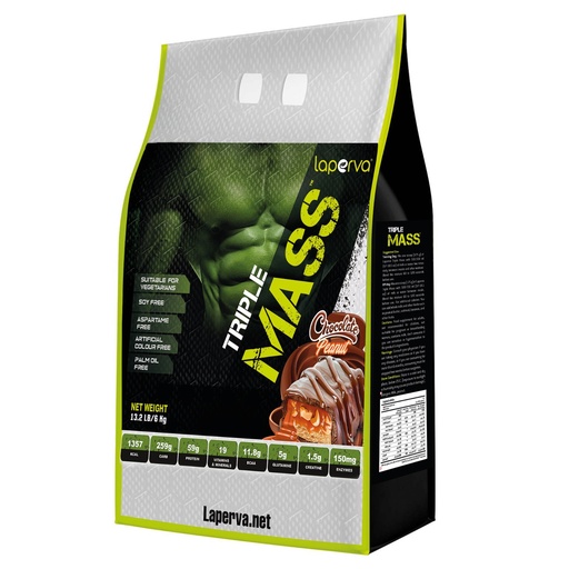 Laperva Triple Mass Gainer, Chocolate Peanut, 13 LB